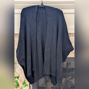 Elegant Black Women's Sweater Cape